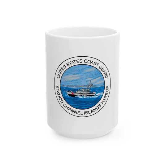 USCG Station Channel Islands Harbor (U.S. Coast Guard) White Coffee Mug-15oz-Go Mug Yourself