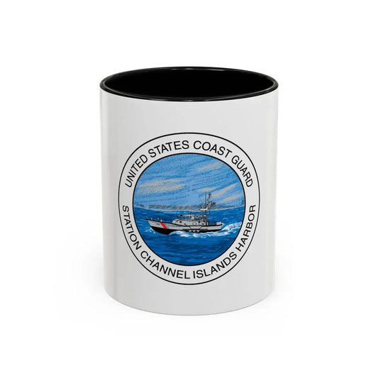 USCG Station Channel Islands Harbor (U.S. Coast Guard) Accent Coffee Mug 11oz Black - Go Mug Yourself