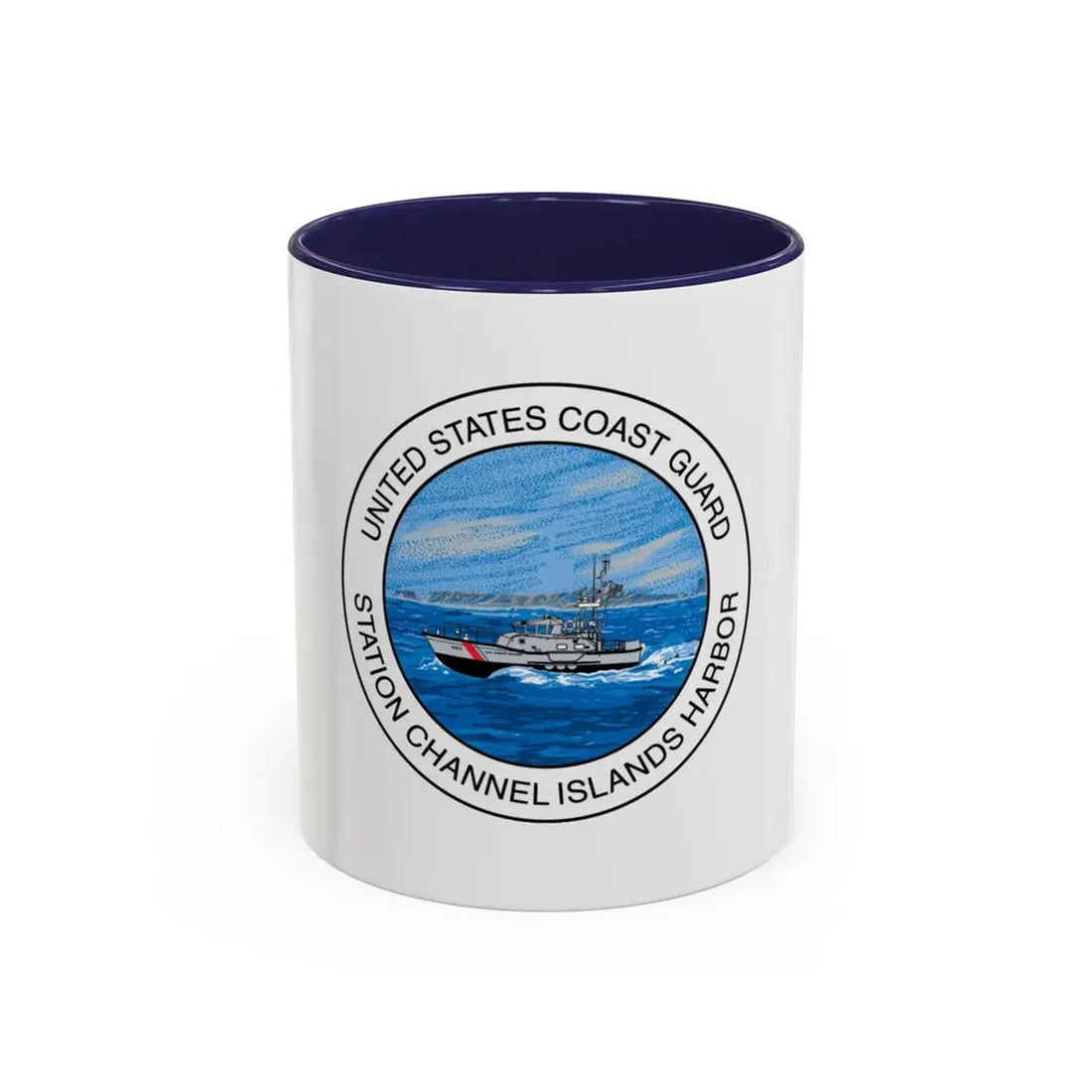 USCG Station Channel Islands Harbor (U.S. Coast Guard) Accent Coffee Mug 11oz Navy - Go Mug Yourself