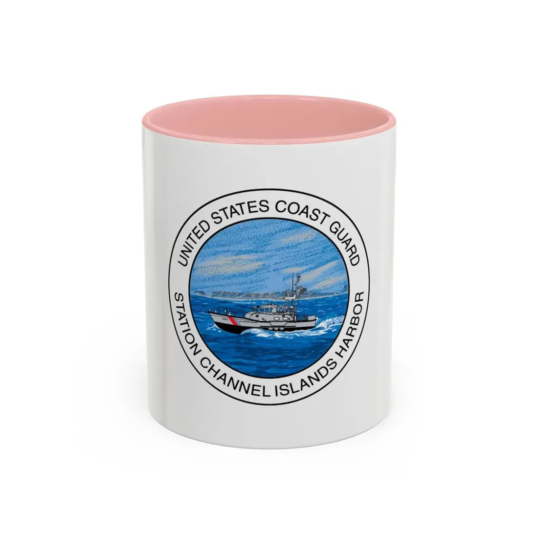 USCG Station Channel Islands Harbor (U.S. Coast Guard) Accent Coffee Mug 11oz Pink - Go Mug Yourself