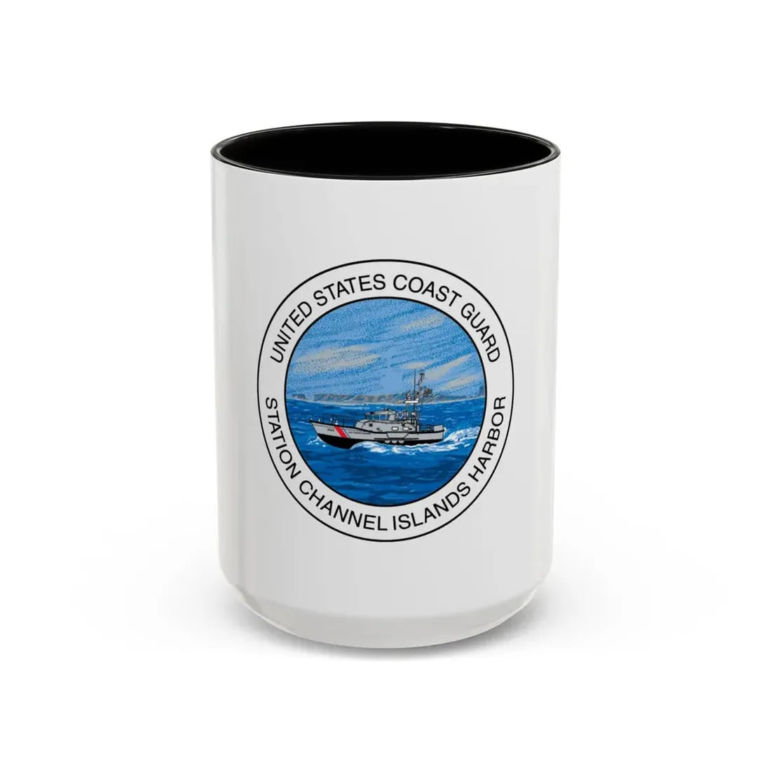 USCG Station Channel Islands Harbor (U.S. Coast Guard) Accent Coffee Mug 15oz Black - Go Mug Yourself