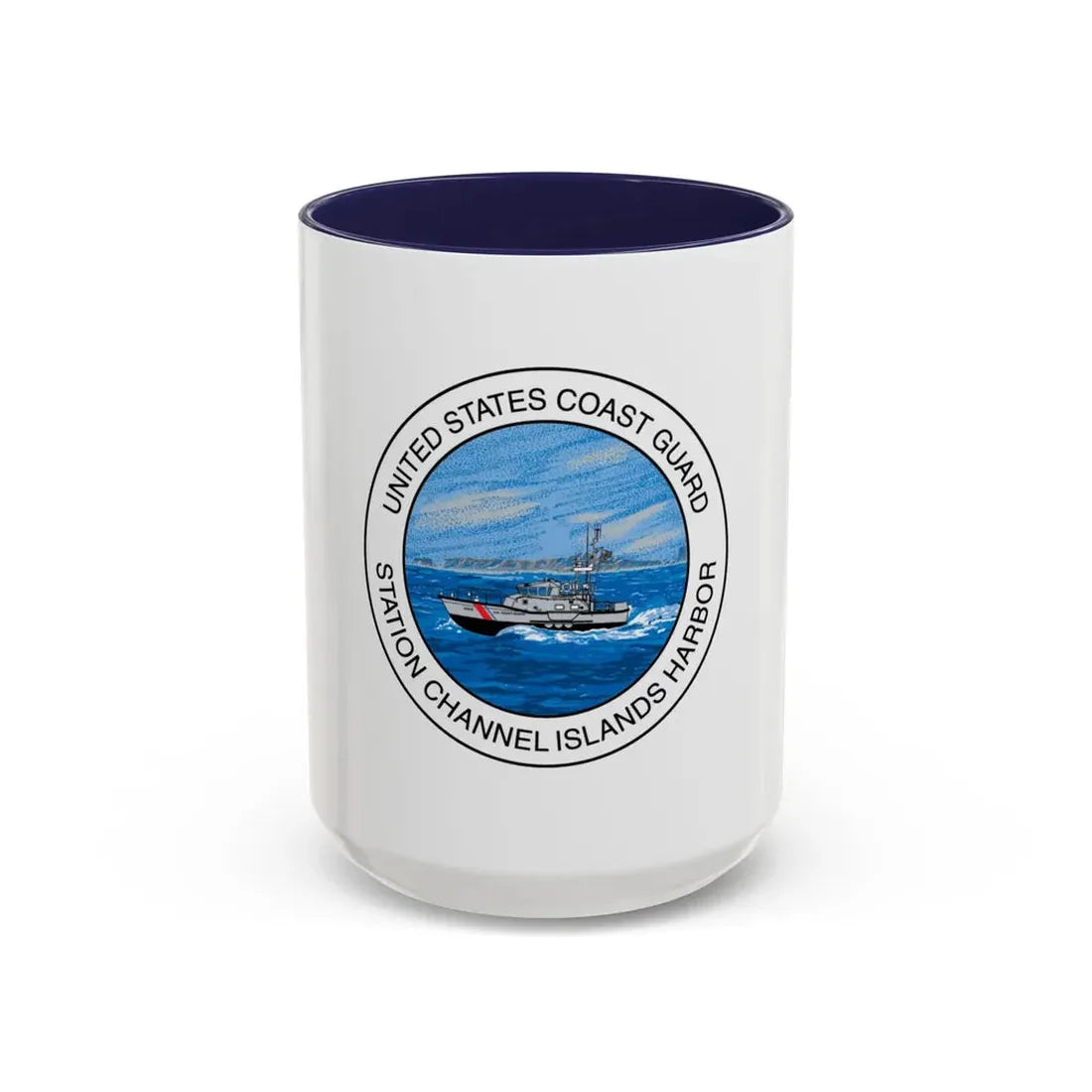 USCG Station Channel Islands Harbor (U.S. Coast Guard) Accent Coffee Mug 15oz Navy - Go Mug Yourself