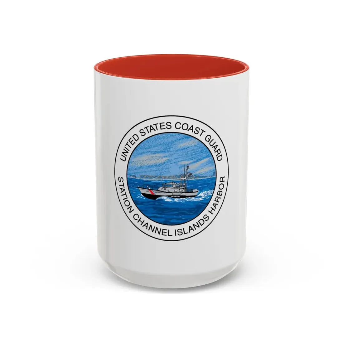 USCG Station Channel Islands Harbor (U.S. Coast Guard) Accent Coffee Mug 15oz Red - Go Mug Yourself