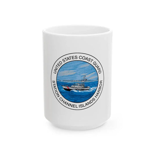 USCG Station Channel Islands Harbor (U.S. Coast Guard) White Coffee Mug 15oz - Go Mug Yourself