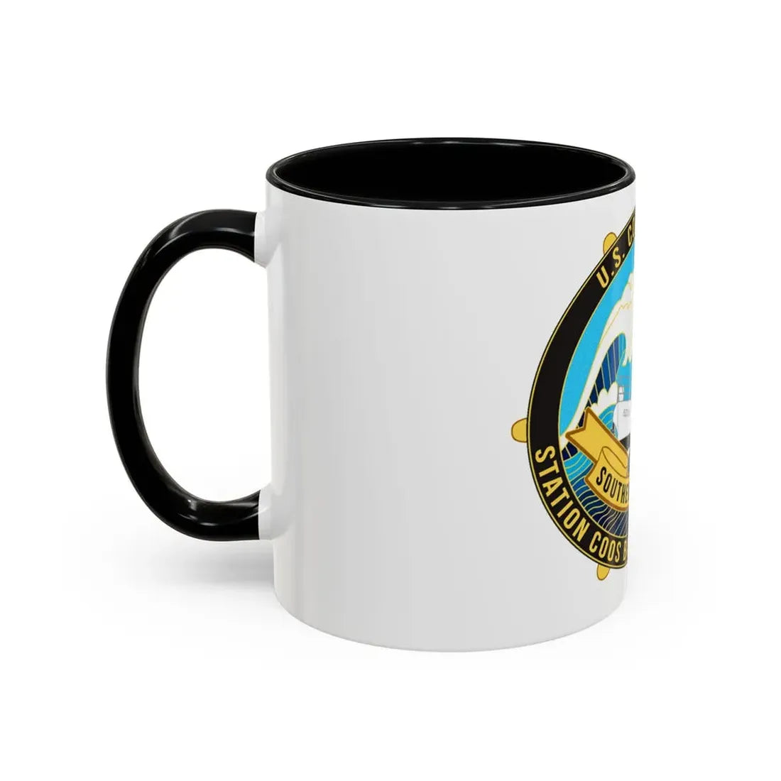 USCG Station Coos Bay (U.S. Coast Guard) Accent Coffee Mug - Go Mug Yourself