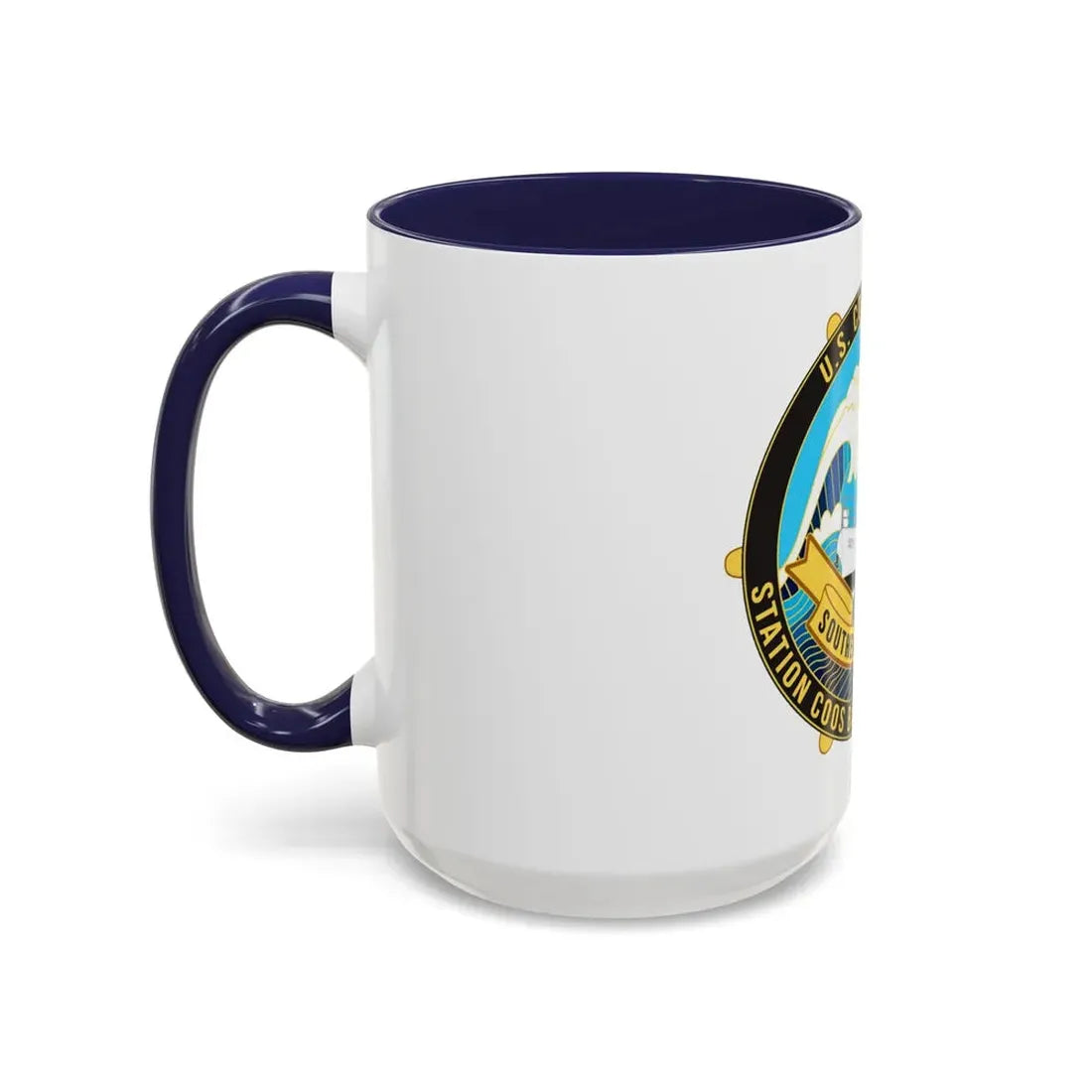 USCG Station Coos Bay (U.S. Coast Guard) Accent Coffee Mug - Go Mug Yourself