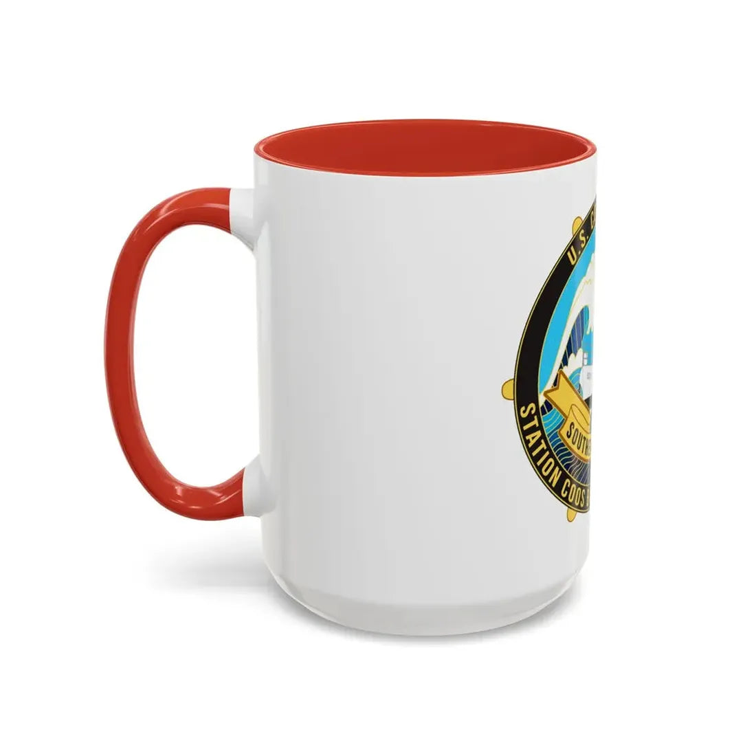 USCG Station Coos Bay (U.S. Coast Guard) Accent Coffee Mug - Go Mug Yourself