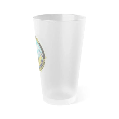 USCG Station Coos Bay (U.S. Coast Guard) Frosted Pint Glass 16oz - Go Mug Yourself