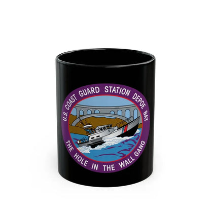 USCG Station Depoe Bay (U.S. Coast Guard) Black Coffee Mug 11oz - Go Mug Yourself
