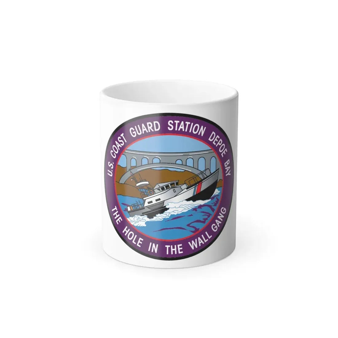 USCG Station Depoe Bay (U.S. Coast Guard) Color Changing Coffee Mug 11oz - Go Mug Yourself