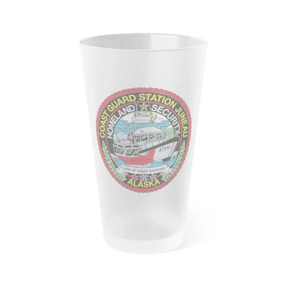 USCG Station Juneau Alaska   Homeland Security (U.S. Coast Guard) Frosted Pint Glass 16oz Default Title - Go Mug Yourself