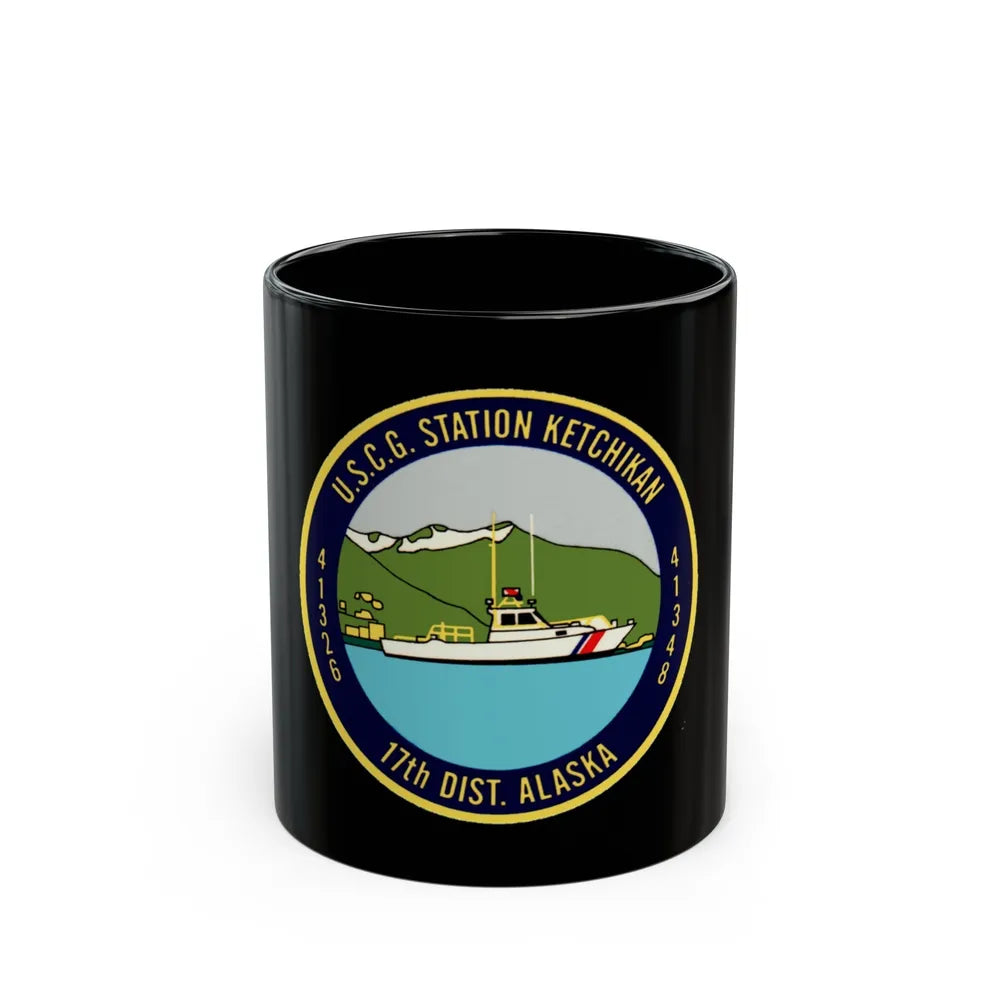 USCG Station Ketchikan 17th Dist (U.S. Coast Guard) Black Coffee Mug-11oz-Go Mug Yourself