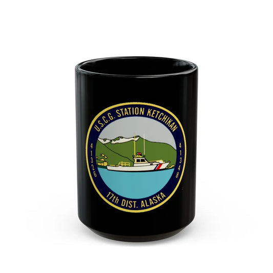 USCG Station Ketchikan 17th Dist (U.S. Coast Guard) Black Coffee Mug-15oz-Go Mug Yourself