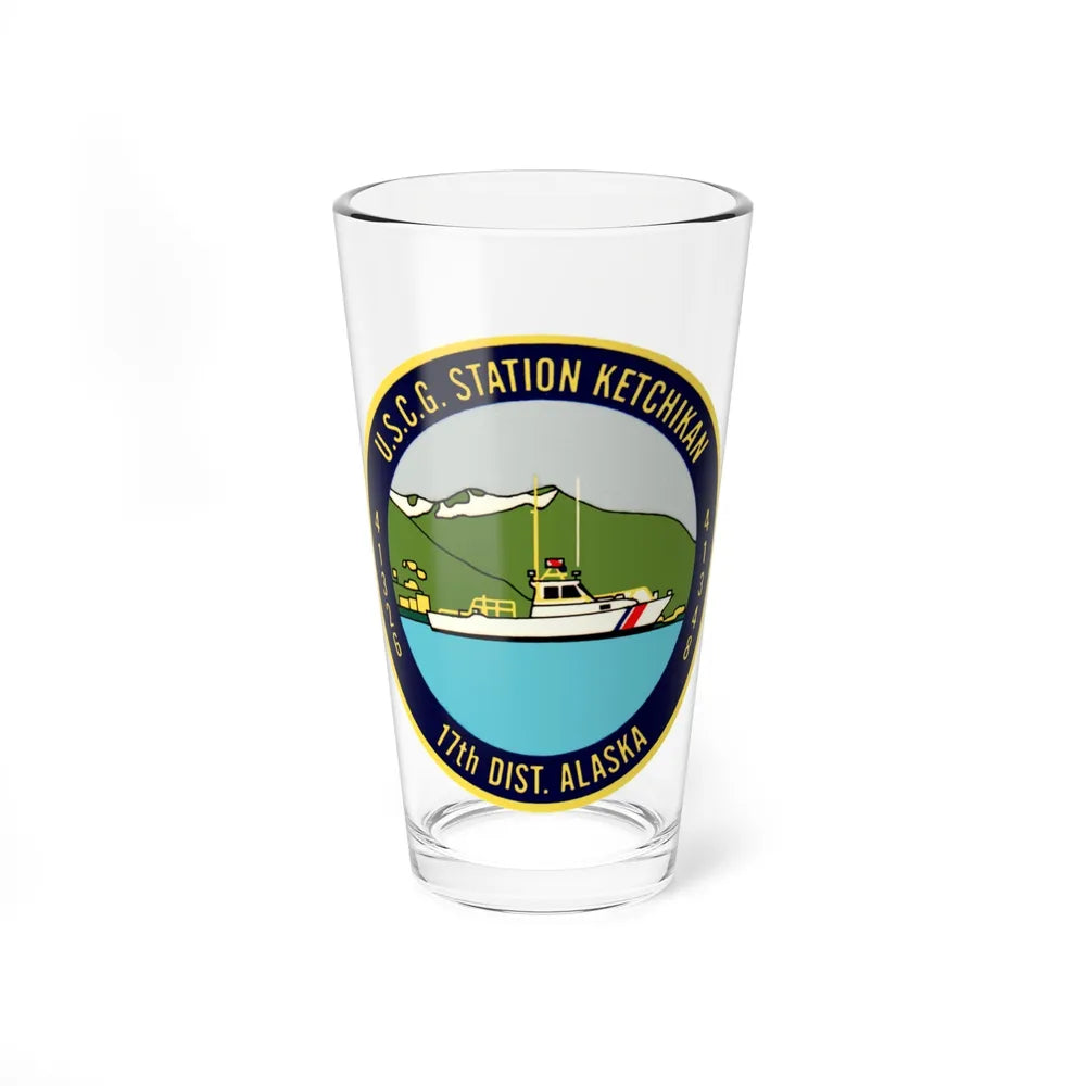 USCG Station Ketchikan 17th Dist (U.S. Coast Guard) Pint Glass 16oz-16oz-Go Mug Yourself