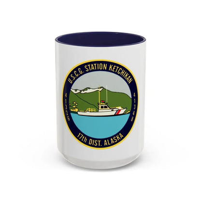 USCG Station Ketchikan 17th Dist (U.S. Coast Guard) Accent Coffee Mug 15oz Navy - Go Mug Yourself