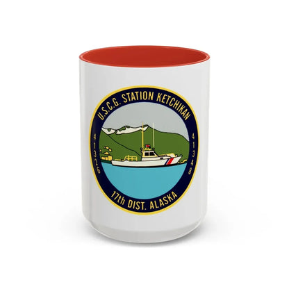USCG Station Ketchikan 17th Dist (U.S. Coast Guard) Accent Coffee Mug 15oz Red - Go Mug Yourself