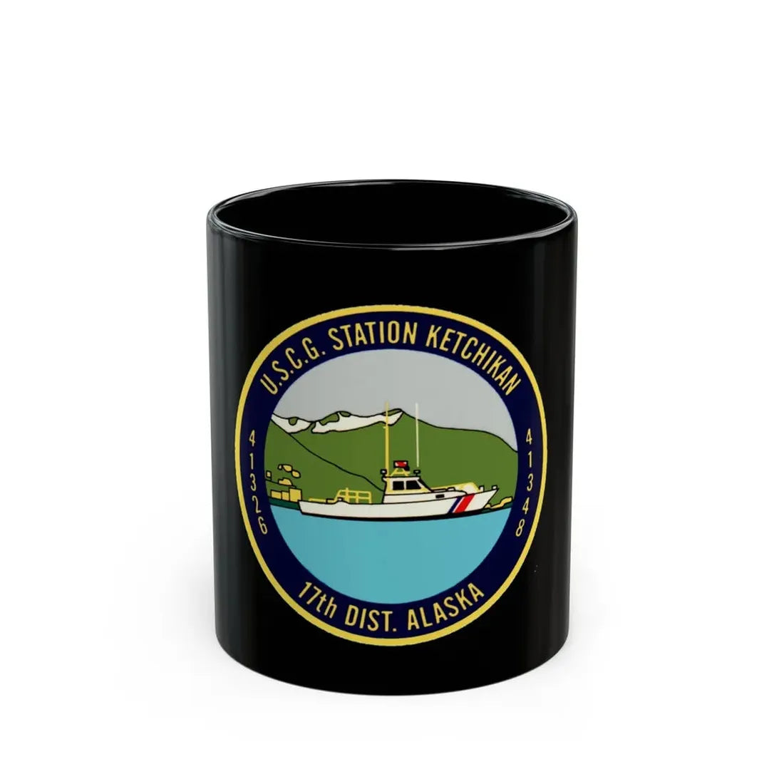 USCG Station Ketchikan 17th Dist (U.S. Coast Guard) Black Coffee Mug 11oz - Go Mug Yourself