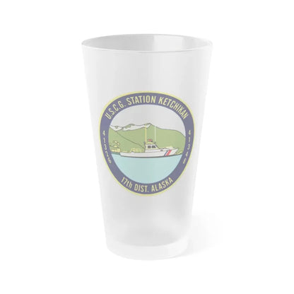USCG Station Ketchikan 17th Dist (U.S. Coast Guard) Frosted Pint Glass 16oz Default Title - Go Mug Yourself