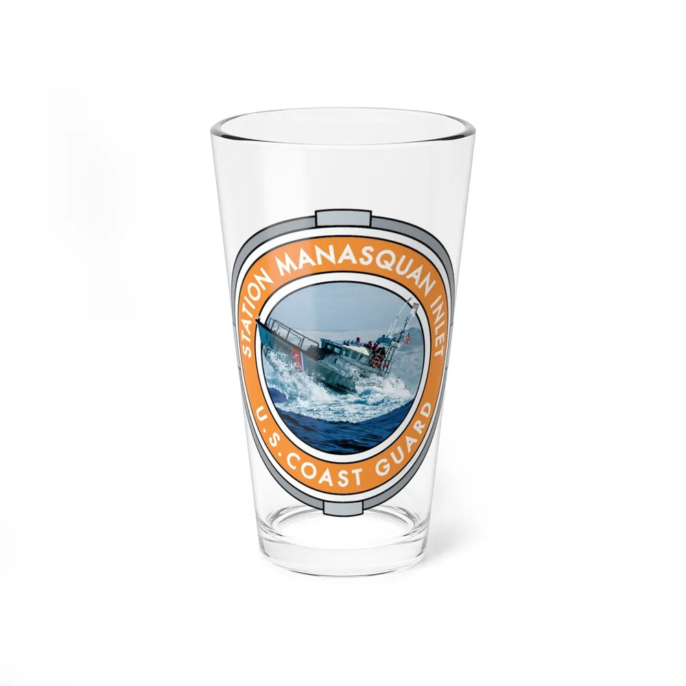 USCG Station Manasquan Inlet (U.S. Coast Guard) Pint Glass 16oz-16oz-Go Mug Yourself