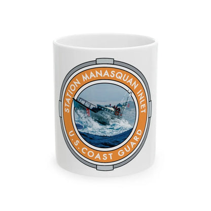 USCG Station Manasquan Inlet (U.S. Coast Guard) White Coffee Mug-11oz-Go Mug Yourself