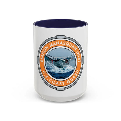 USCG Station Manasquan Inlet (U.S. Coast Guard) Accent Coffee Mug 15oz Navy - Go Mug Yourself