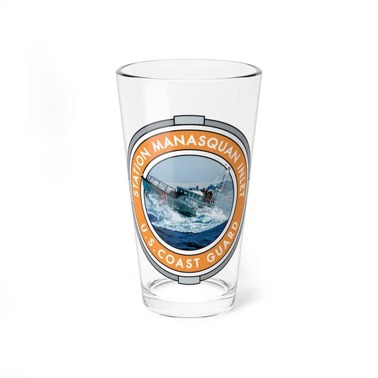 USCG Station Manasquan Inlet (U.S. Coast Guard) Pint Glass 16oz 16oz - Go Mug Yourself