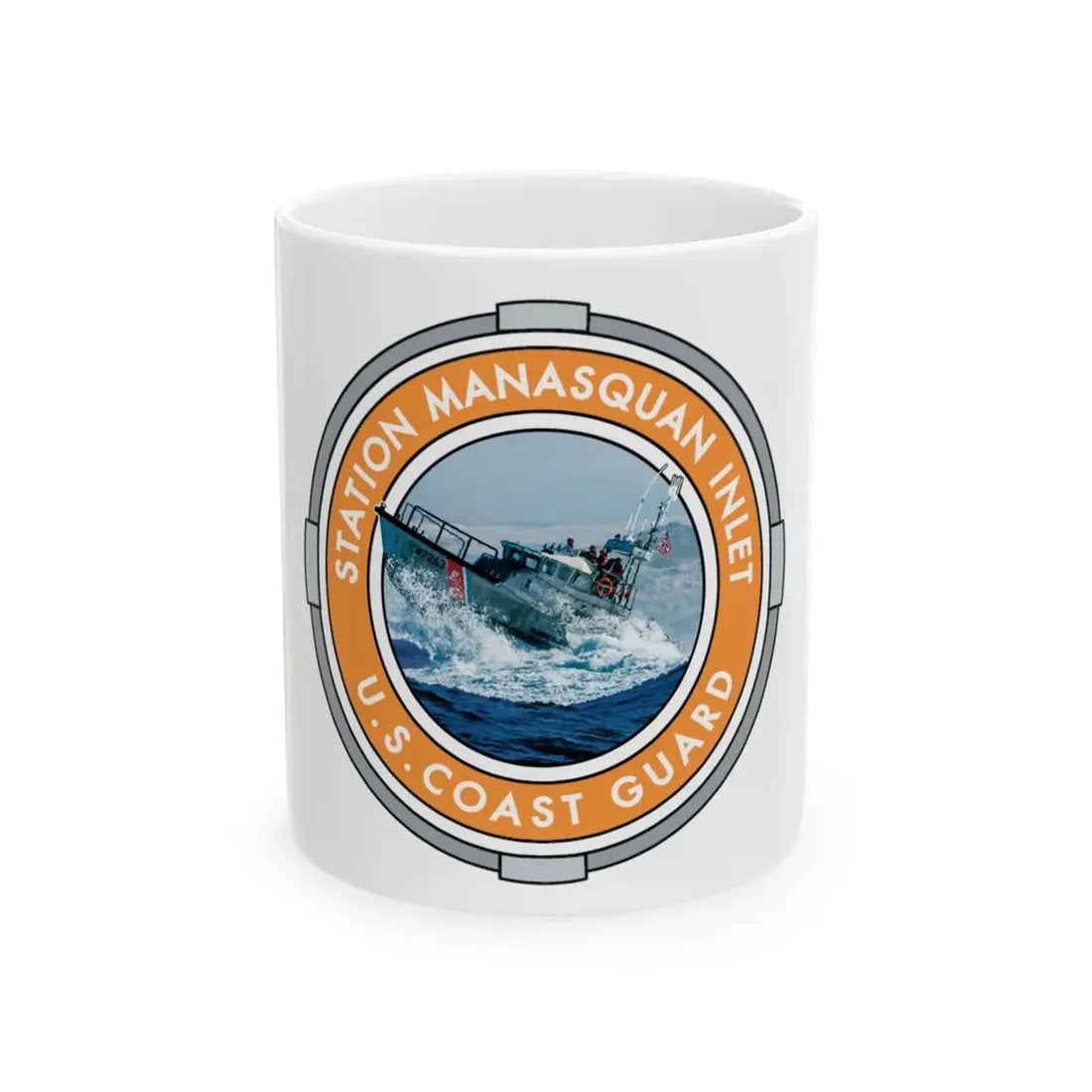 USCG Station Manasquan Inlet (U.S. Coast Guard) White Coffee Mug 11oz - Go Mug Yourself