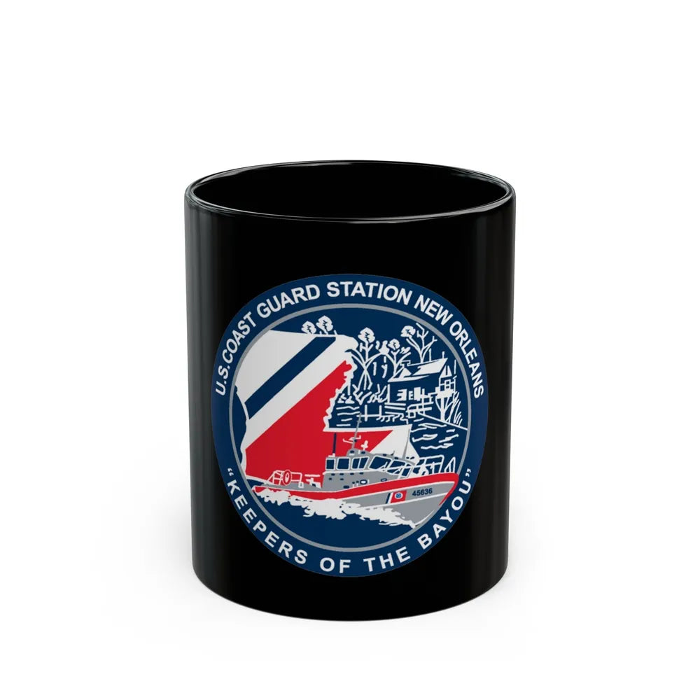 USCG Station New Orleans (U.S. Coast Guard) Black Coffee Mug-11oz-Go Mug Yourself