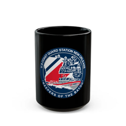 USCG Station New Orleans (U.S. Coast Guard) Black Coffee Mug-15oz-Go Mug Yourself