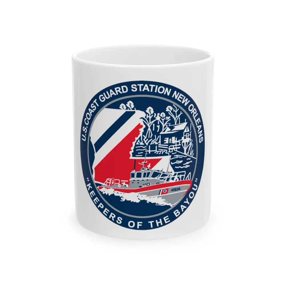 USCG Station New Orleans (U.S. Coast Guard) White Coffee Mug-11oz-Go Mug Yourself