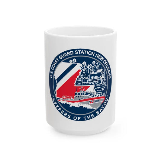 USCG Station New Orleans (U.S. Coast Guard) White Coffee Mug-15oz-Go Mug Yourself