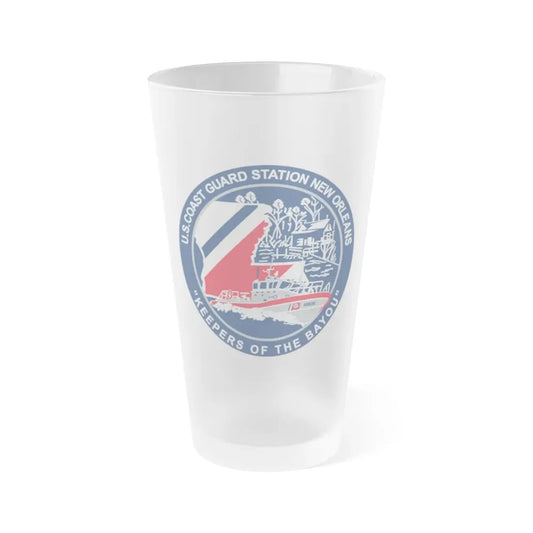 USCG Station New Orleans (U.S. Coast Guard) Frosted Pint Glass 16oz Default Title - Go Mug Yourself