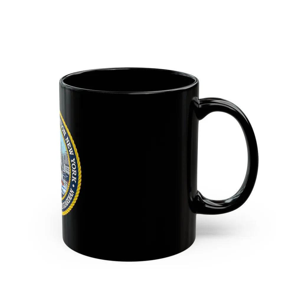 USCG Station New York (U.S. Coast Guard) Black Coffee Mug-Go Mug Yourself