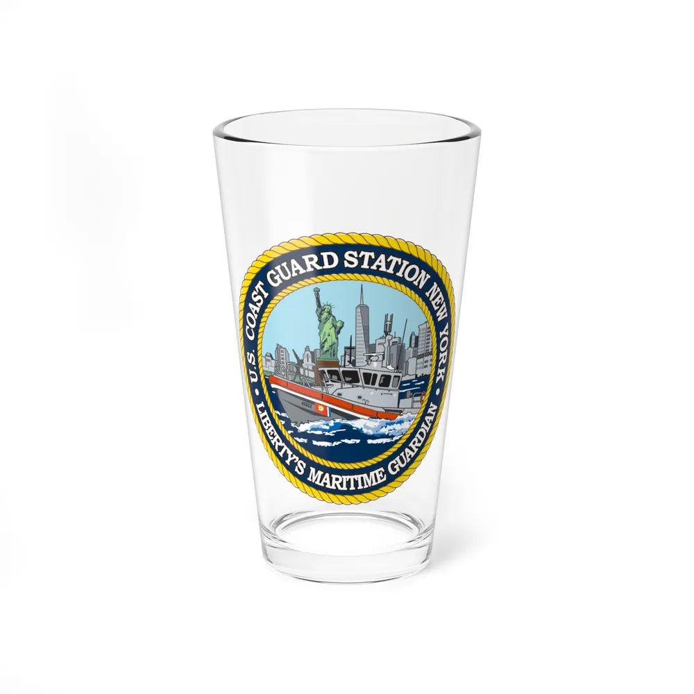 USCG Station New York (U.S. Coast Guard) Pint Glass 16oz-16oz-Go Mug Yourself