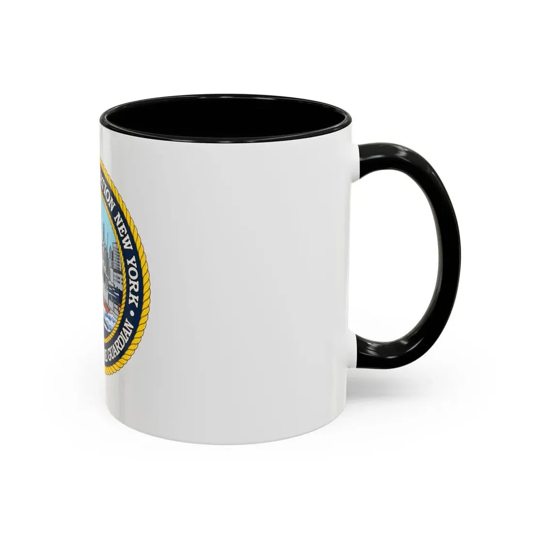 USCG Station New York (U.S. Coast Guard) Accent Coffee Mug - Go Mug Yourself
