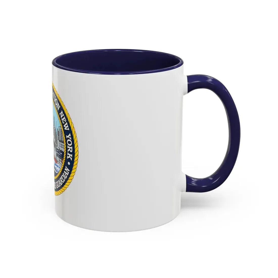 USCG Station New York (U.S. Coast Guard) Accent Coffee Mug - Go Mug Yourself