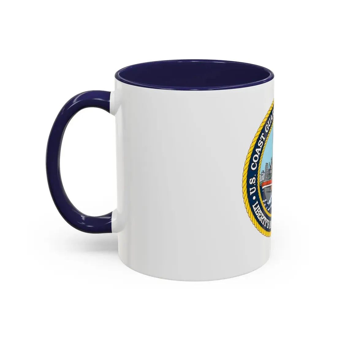 USCG Station New York (U.S. Coast Guard) Accent Coffee Mug - Go Mug Yourself