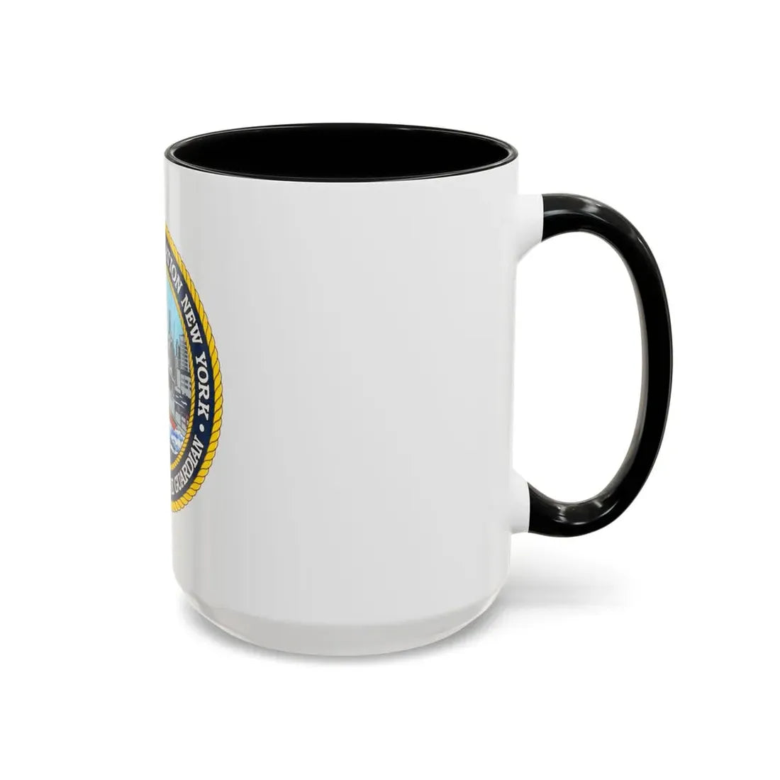 USCG Station New York (U.S. Coast Guard) Accent Coffee Mug - Go Mug Yourself