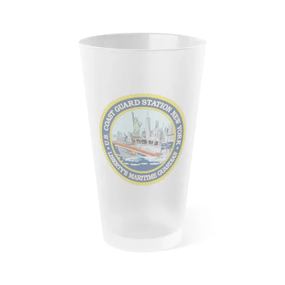 USCG Station New York (U.S. Coast Guard) Frosted Pint Glass 16oz Default Title - Go Mug Yourself