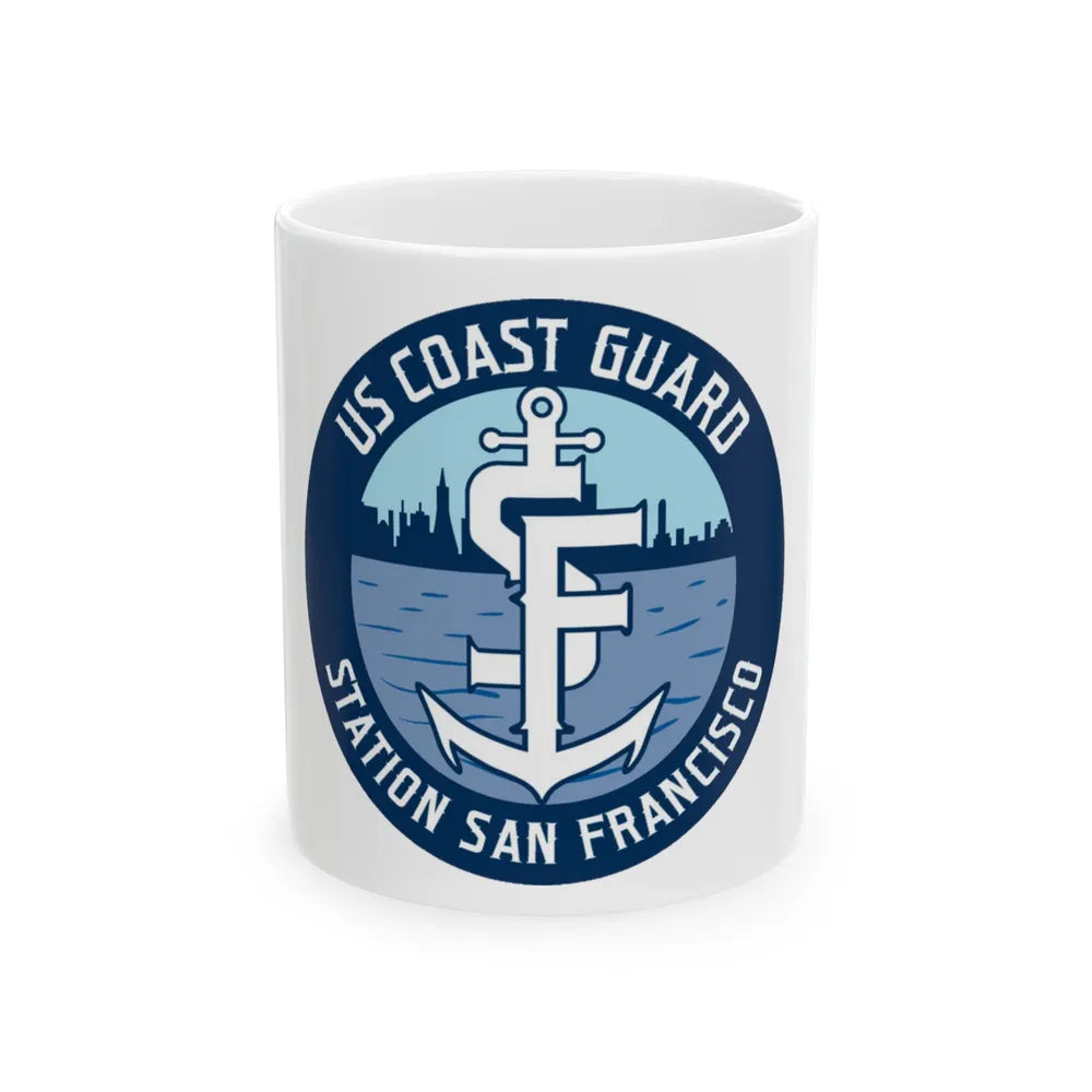 USCG Station San Francisco (U.S. Coast Guard) White Coffee Mug-11oz-Go Mug Yourself