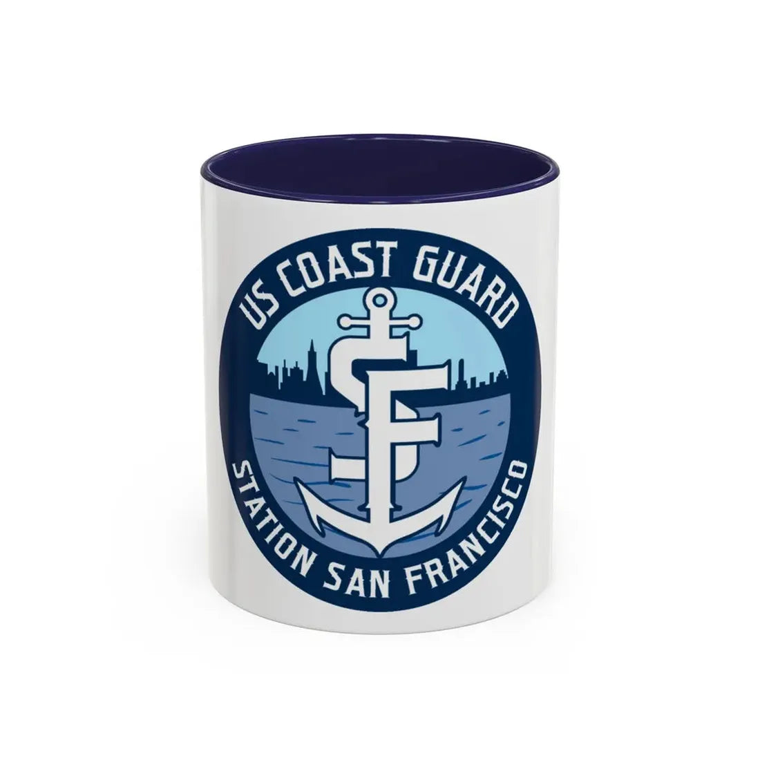 USCG Station San Francisco (U.S. Coast Guard) Accent Coffee Mug 11oz Navy - Go Mug Yourself