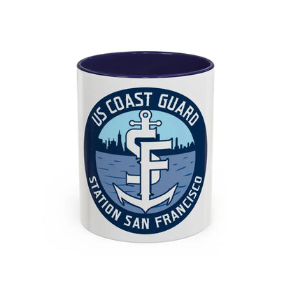 USCG Station San Francisco (U.S. Coast Guard) Accent Coffee Mug 11oz Navy - Go Mug Yourself
