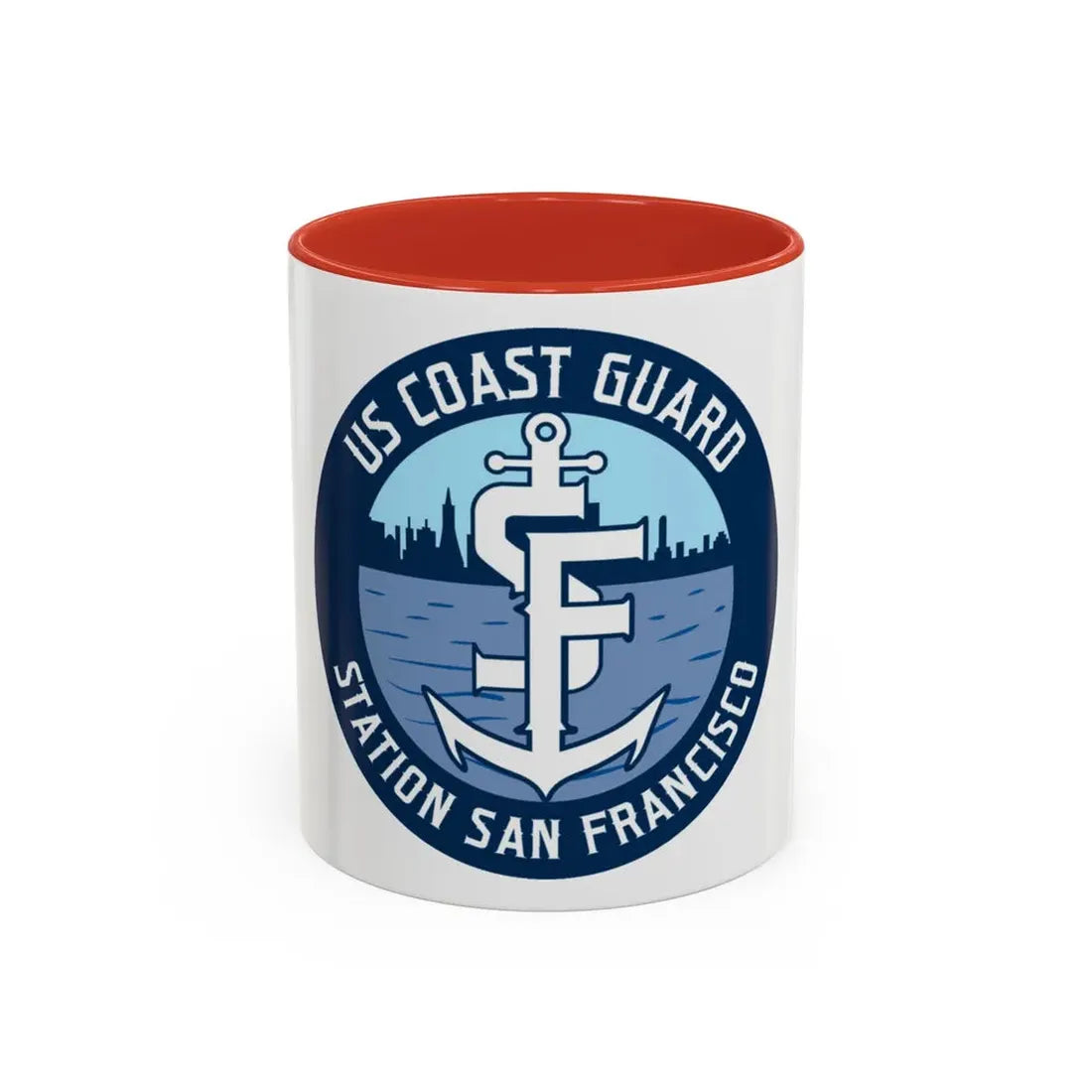 USCG Station San Francisco (U.S. Coast Guard) Accent Coffee Mug 11oz Red - Go Mug Yourself