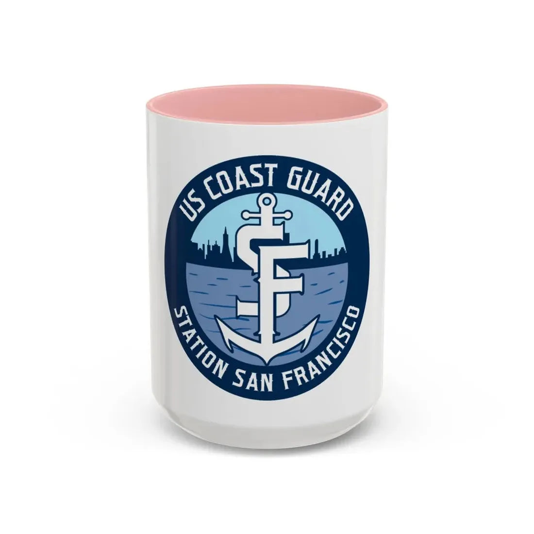 USCG Station San Francisco (U.S. Coast Guard) Accent Coffee Mug 15oz Pink - Go Mug Yourself