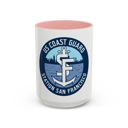 USCG Station San Francisco (U.S. Coast Guard) Accent Coffee Mug 15oz Pink - Go Mug Yourself