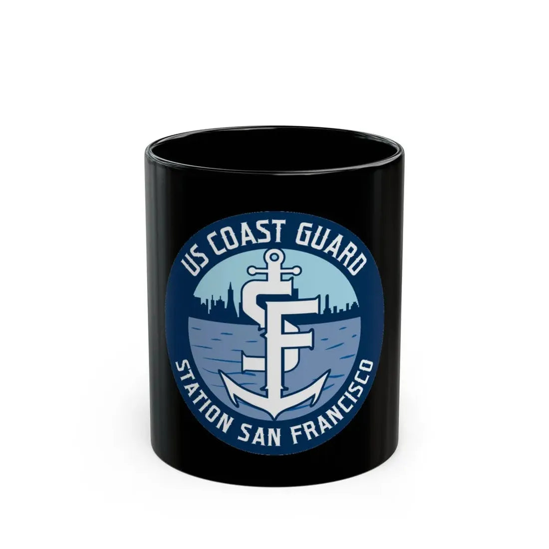 USCG Station San Francisco (U.S. Coast Guard) Black Coffee Mug 11oz - Go Mug Yourself