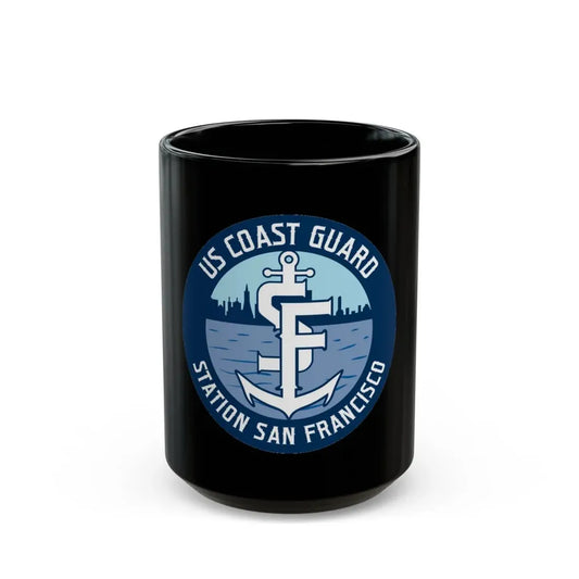 USCG Station San Francisco (U.S. Coast Guard) Black Coffee Mug 15oz - Go Mug Yourself