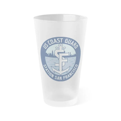 USCG Station San Francisco (U.S. Coast Guard) Frosted Pint Glass 16oz Default Title - Go Mug Yourself