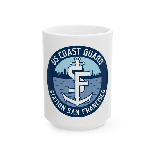USCG Station San Francisco (U.S. Coast Guard) White Coffee Mug 15oz - Go Mug Yourself