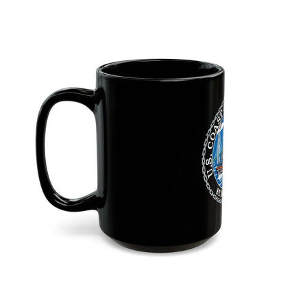 USCG Station St Ignace MI (U.S. Coast Guard) Black Coffee Mug-Go Mug Yourself